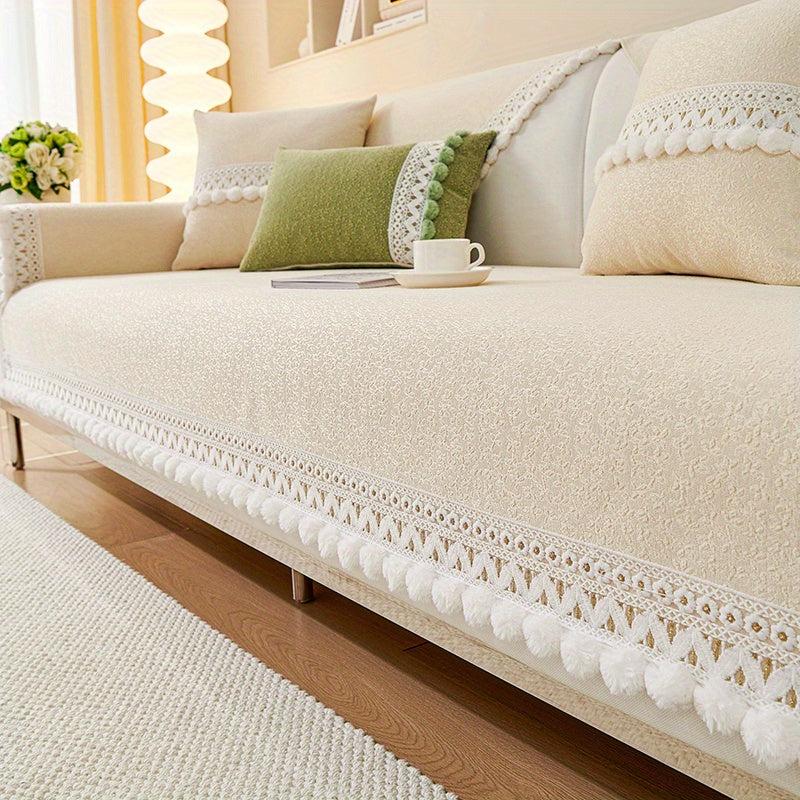 Pastoral Flower Sofa Slipcover Universal Couch Cover Non Slip
