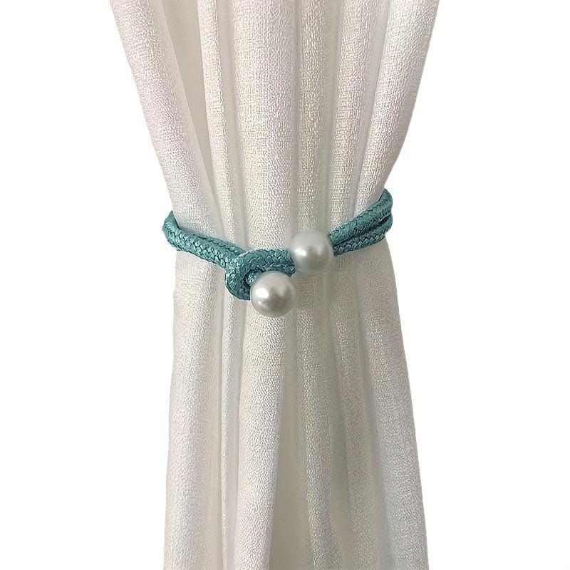 1pc Modern Rhinestone & Faux Pearl Curtain Tieback