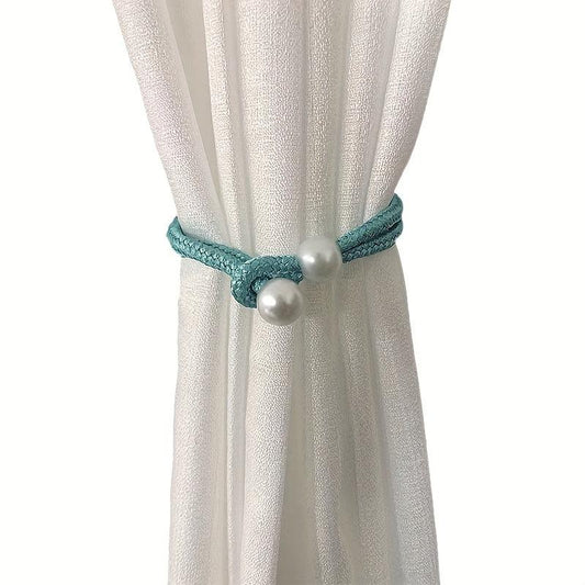 1pc Modern Rhinestone & Faux Pearl Curtain Tieback
