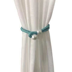 1pc Modern Rhinestone & Faux Pearl Curtain Tieback
