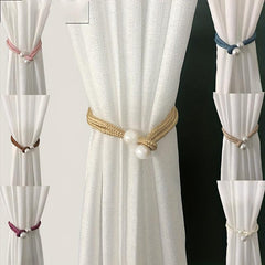 1pc Modern Rhinestone & Faux Pearl Curtain Tieback