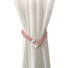 1pc Modern Rhinestone & Faux Pearl Curtain Tieback