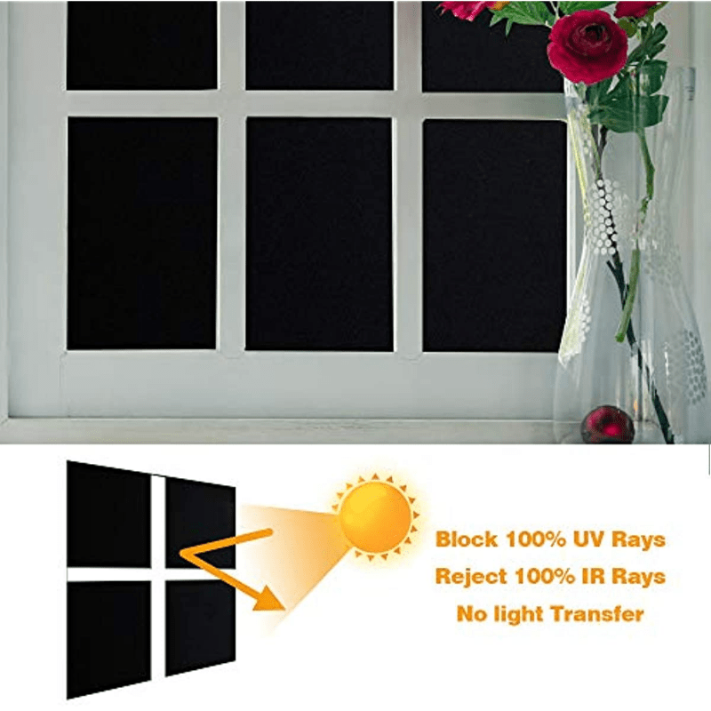 UV Blocking Blackout Window Film for Privacy and Darkening