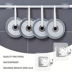 8pcs Self Adhesive Curtain Rod Brackets No Drilling Adjustable