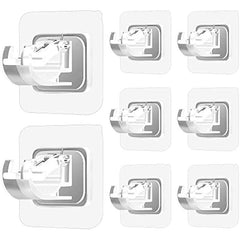 8pcs Self Adhesive Curtain Rod Brackets No Drilling Adjustable