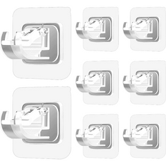 8pcs Self Adhesive Curtain Rod Brackets No Drilling Adjustable
