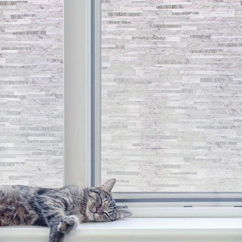 Privacy Window Film Frosted Glass Static Cling Sun Blocking Removable Decor