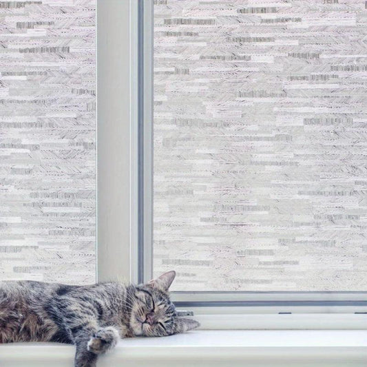 Privacy Window Film Frosted Glass Static Cling Sun Blocking Removable Decor