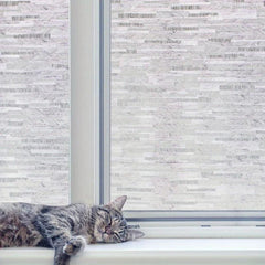 Privacy Window Film Frosted Glass Static Cling Sun Blocking Removable Decor