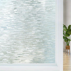 Privacy Window Film Frosted Glass Static Cling Sun Blocking Removable Decor