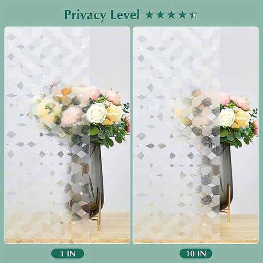 Privacy Window Film No Glue Stained Glass Door Sticker