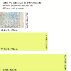 Rainbow Privacy Window Film 3D Stained Glass Block Decorative Home Tinting