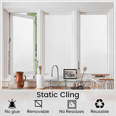 Frosted Privacy Film for Windows - Removable Glass Covering