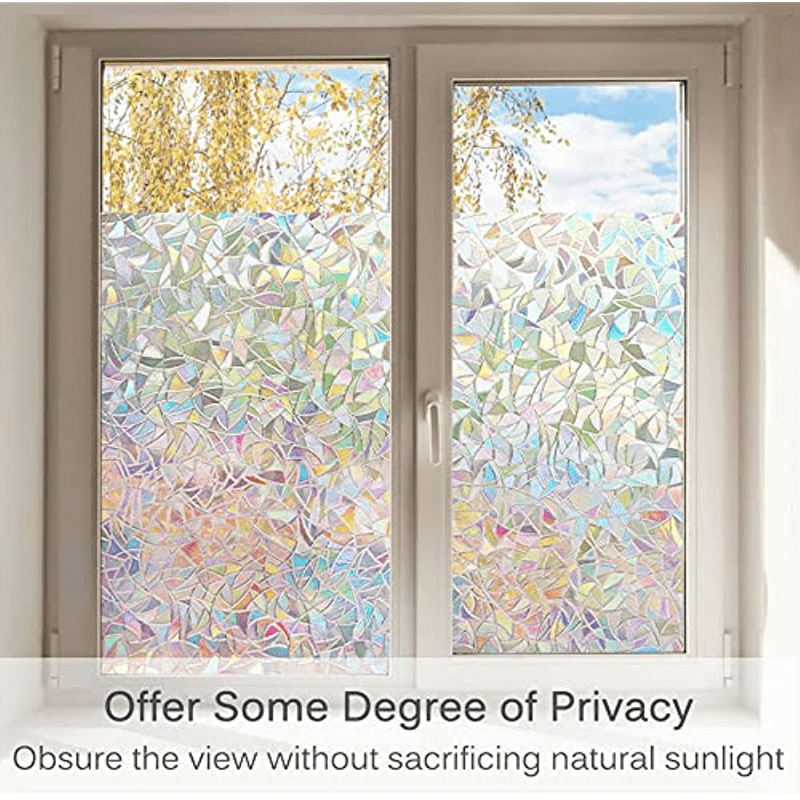 Rainbow Window Film Static Cling Heat Control Anti UV