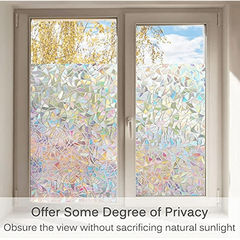 Rainbow Window Film Static Cling Heat Control Anti UV