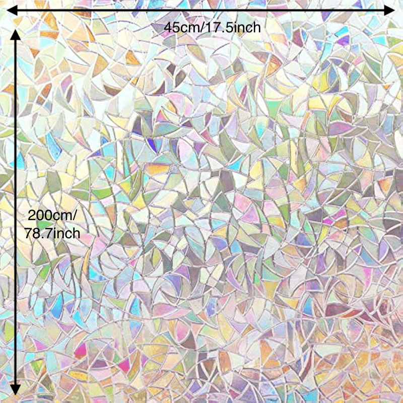 Rainbow Window Film Static Cling Heat Control Anti UV