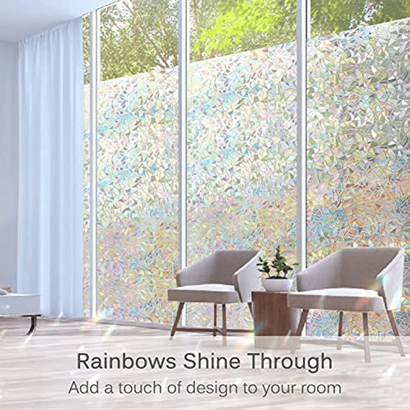 Rainbow Window Film Static Cling Heat Control Anti UV