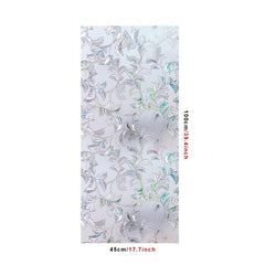 Vintage Curly Leaf Privacy Window Film Translucent No Glue Frosted Static