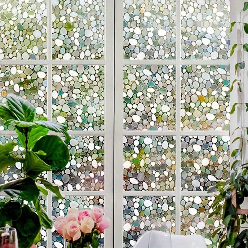 Rainbow Privacy Window Film Stained Glass Sticker Anti UV Sun Blocker