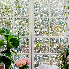 Rainbow Privacy Window Film Stained Glass Sticker Anti UV Sun Blocker