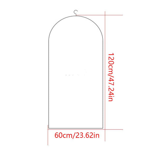 5pcs Clothes Storage Dust Cover Hanging Clothes Bag Thickened Breathable