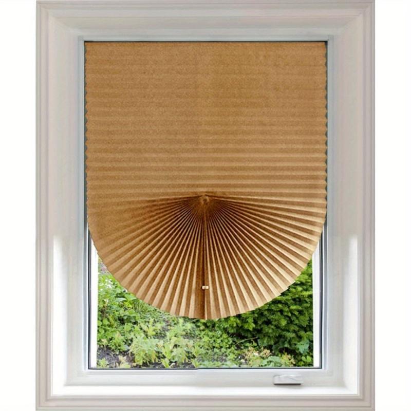 1pc Pleated Fabric Shades No Tools Temporary Window Blinds