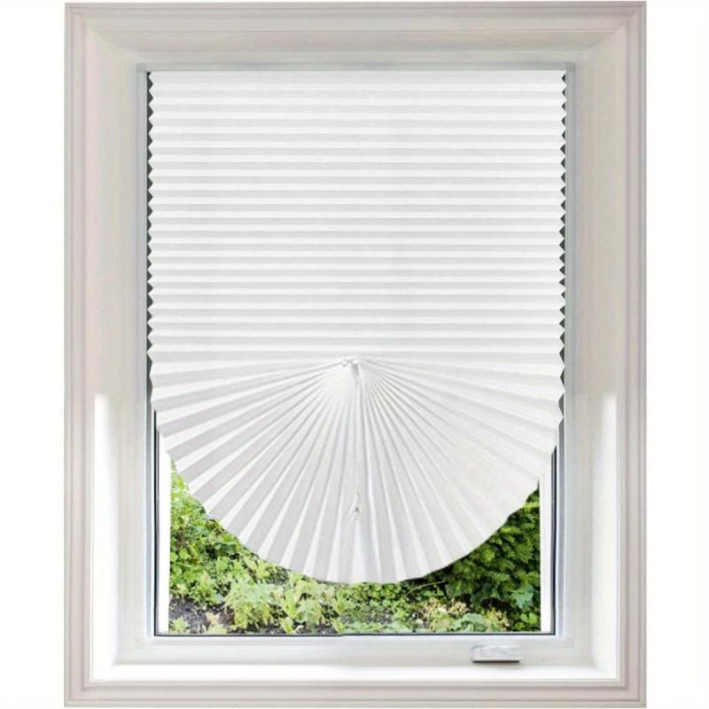 1pc Pleated Fabric Shades No Tools Temporary Window Blinds