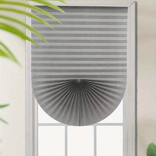 Blackout Door Curtain Pleated Sunshade for Privacy and Light Control