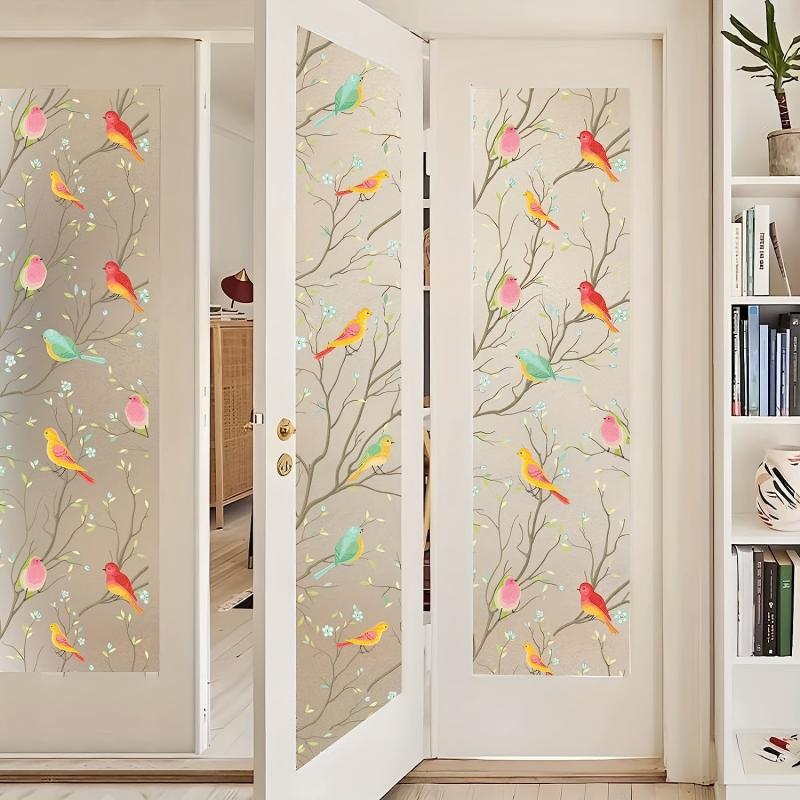 Striped Pattern Privacy Window Film - Heat Blocking