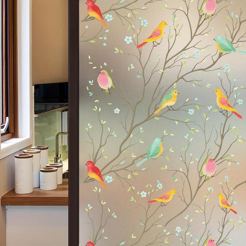 Striped Pattern Privacy Window Film - Heat Blocking