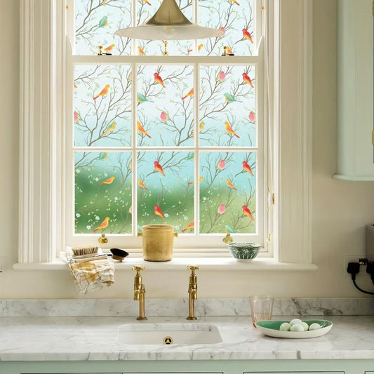 Striped Pattern Privacy Window Film - Heat Blocking