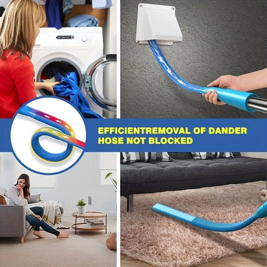 Dryer Vent Cleaner Kit + Lint Brush Vacuum Hose Attachment