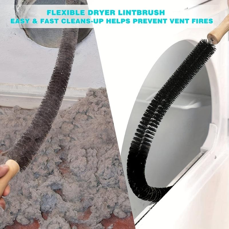 Dryer Vent Cleaner Kit + Lint Brush Vacuum Hose Attachment