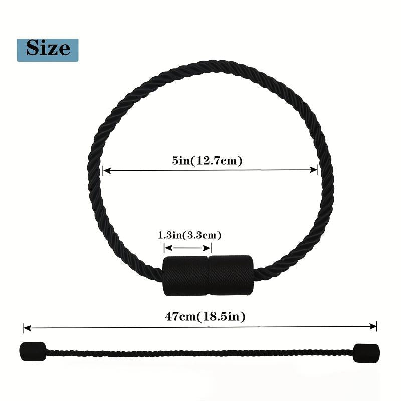 2pcs Magnetic Curtain Tiebacks Modern Rope Tiebacks For Drapes
