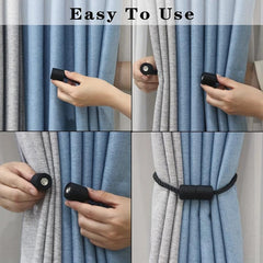 2pcs Magnetic Curtain Tiebacks Modern Rope Tiebacks For Drapes