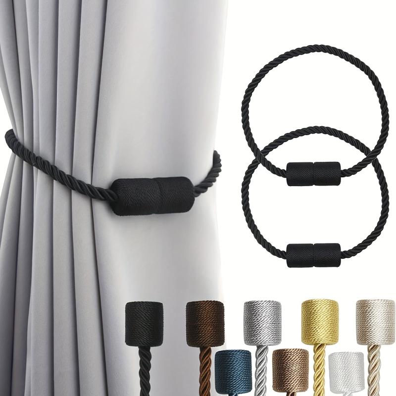 2pcs Magnetic Curtain Tiebacks Modern Rope Tiebacks For Drapes