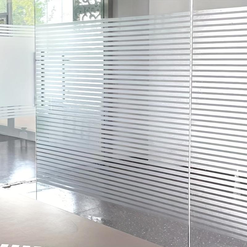 Striped Glass Window Stickers Bathroom Toilet Film Anti light Anti peep