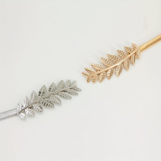 Aluminum Curtain Tiebacks with Leaf Carving for Window Draperies