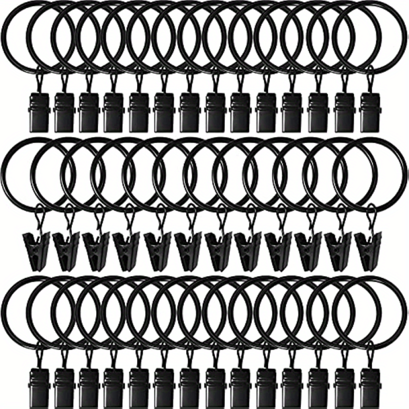 20pcs 40pcs Curtain Rings with Clips Drapery Hangers 3.2cm Interior Diameter
