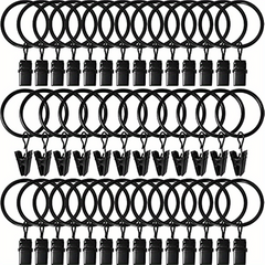 20pcs 40pcs Curtain Rings with Clips Drapery Hangers 3.2cm Interior Diameter