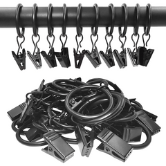 20pcs 40pcs Curtain Rings with Clips Drapery Hangers 3.2cm Interior Diameter
