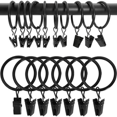20pcs 40pcs Curtain Rings with Clips Drapery Hangers 3.2cm Interior Diameter