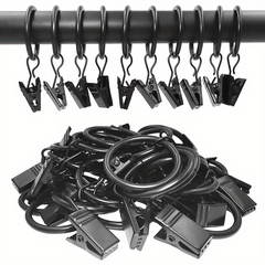20pcs 40pcs Curtain Rings with Clips Drapery Hangers 3.2cm Interior Diameter