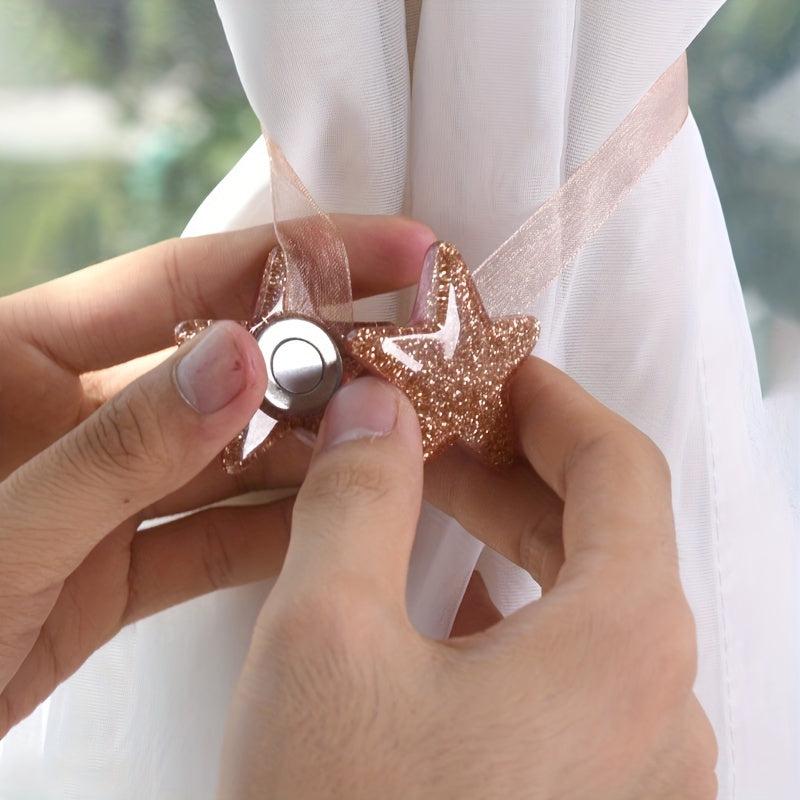 1pc Magnetic Pentagram Tiebacks for Curtain Stylish Secure Holdbacks
