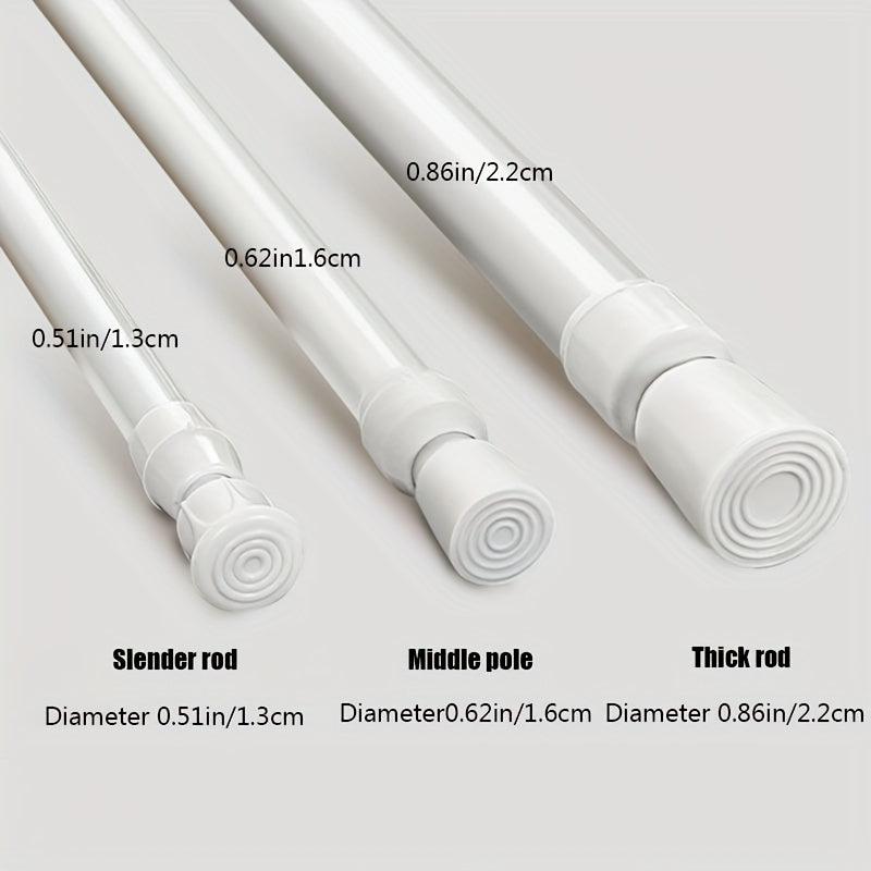 Telescopic Rod Curtain Shower Curtain