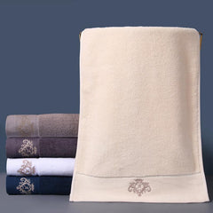 4pcs Crown Pattern Embroidered Towel Set Soft Absorbent Not Faded