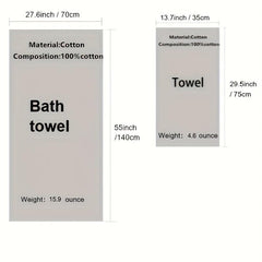 4pcs Crown Pattern Embroidered Towel Set Soft Absorbent Not Faded