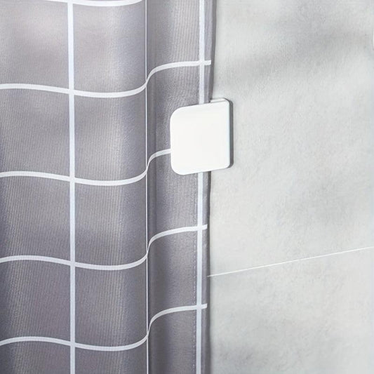 2pcs Adhesive Shower Curtain Clips, Prevent Splashing, Secure Curtains