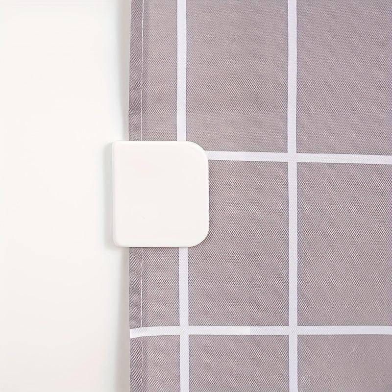 2pcs Adhesive Shower Curtain Clips, Prevent Splashing, Secure Curtains
