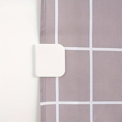 2pcs Adhesive Shower Curtain Clips, Prevent Splashing, Secure Curtains